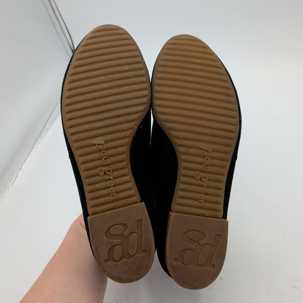 Paul Green Black Dot Suede Loafers Flats UK 3 US 5.5 Made in Austria